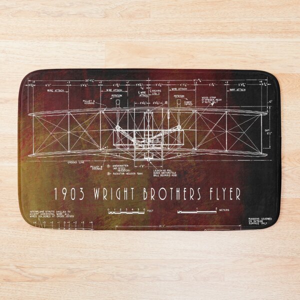 Item preview, First to Fly Wright Bros Aeroplane Blueprint 1903 designed and sold by Daniel Hagerman.
