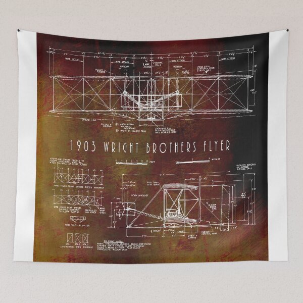 Item preview, First to Fly Wright Bros Aeroplane Blueprint 1903 designed and sold by Daniel Hagerman.