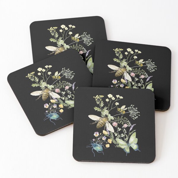 Item preview, Busy Bees Pollinating Colorful Design designed and sold by EarthArtDesigns.