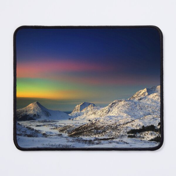 Item preview, Muted Aurora Over Snowcapped Mountains in Nordland Norway designed and sold by DEL-Productions.