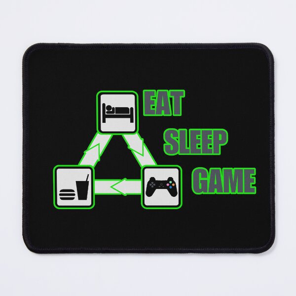 Item preview, Eat Sleep Game Repeat White designed and sold by ChiweenieHobbit.