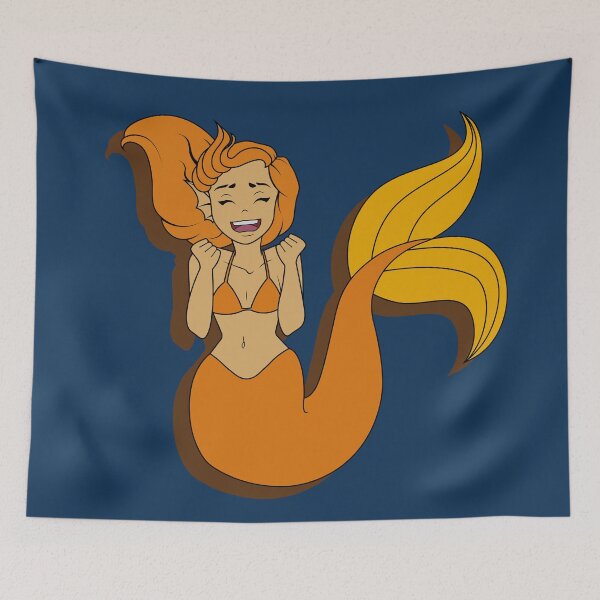 Item preview, Orange Mermaid designed and sold by AlwaysHollyJo.