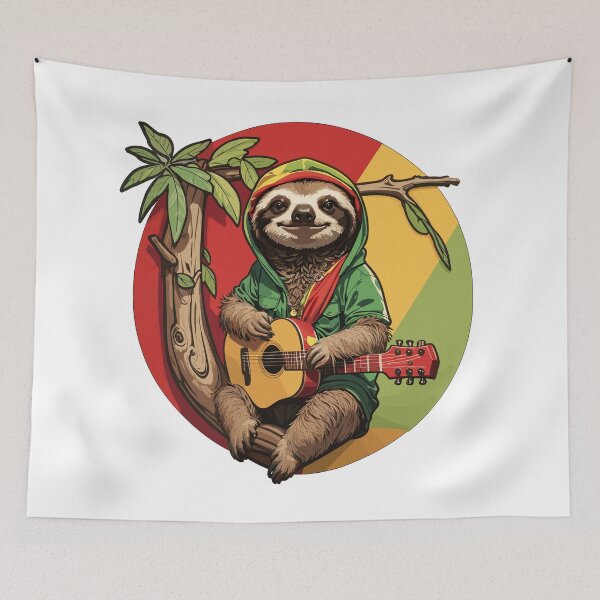 Item preview, Reggae Sloth designed and sold by reggaeartgifts.