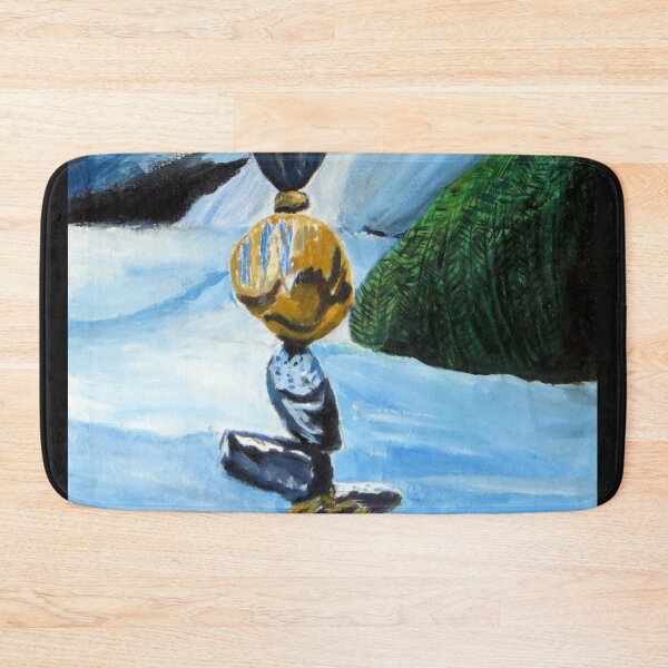 Item preview, Impossible is nothing stone balancing acrylic painting.  designed and sold by MubaraksArt.
