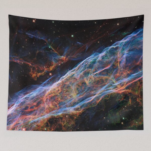 Item preview, Electric Filaments in the Western Veil Nebula in Cygnus via Hubble Telescope designed and sold by DEL-Productions.