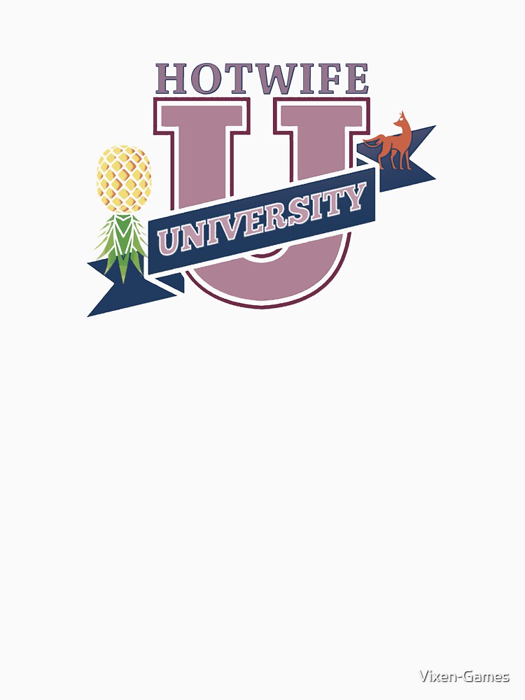 Thumbnail 3 of 3, Fitted Scoop T-Shirt, Hotwife University designed and sold by Vixen-Games.