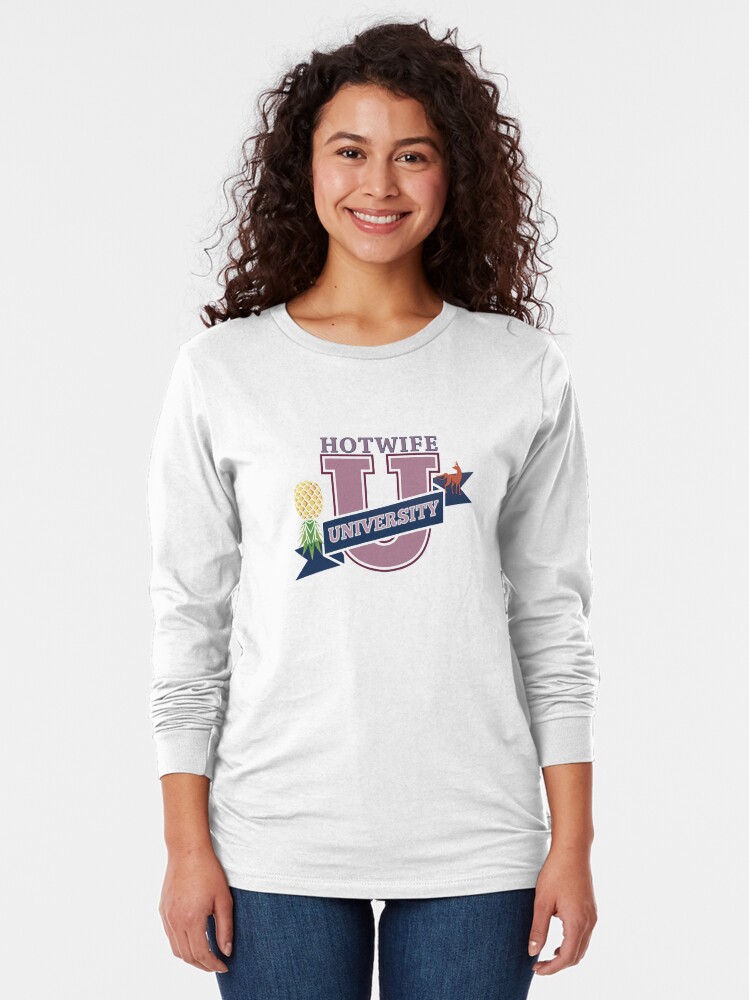 Thumbnail 2 of 5, Long Sleeve T-Shirt, Hotwife University designed and sold by Vixen-Games.