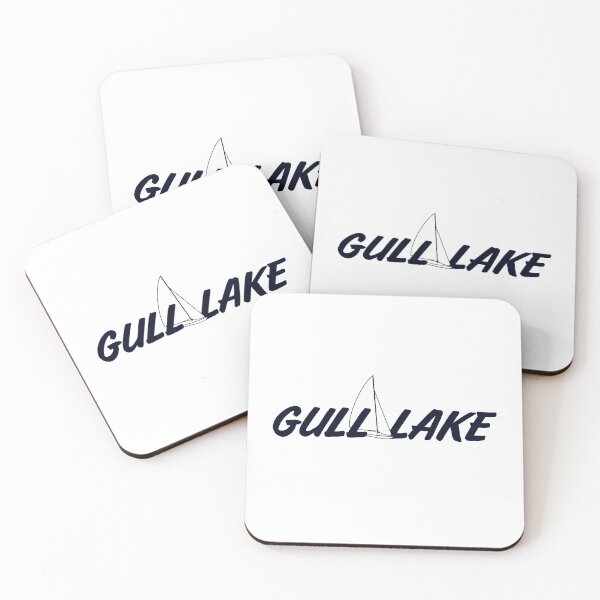 Item preview, Gull Lake Retro Text Design with Sailboat - Navy designed and sold by hickorycorners.
