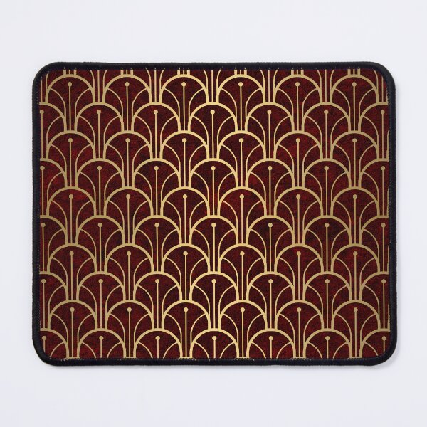 Item preview, Art Deco "Hills" Pattern - Ruby Red designed and sold by JadeRyder.
