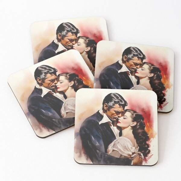 Item preview, Gone with the Wind - Rhett Butler and Scarlet O'Hara - Watercolor - Digital Art designed and sold by SeraphimDesigns.