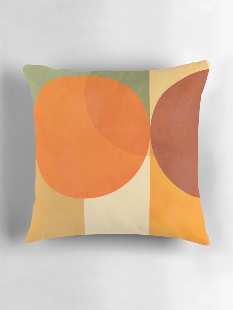 Thumbnail 3 of 4, Pillow, Mid-Century Fall Colours and shapes 1 designed and sold by Dominiquevari.