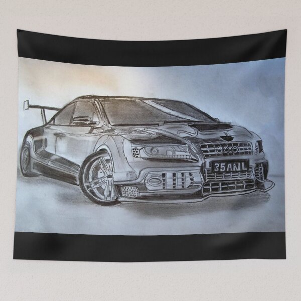 Item preview, Beautiful Car Pencil Art designed and sold by MubaraksArt.