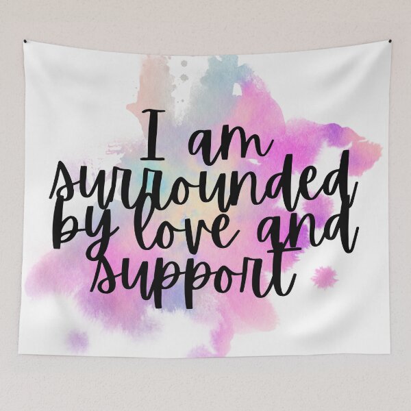 Item preview, Watercolor Mantra for Taurus - I am surrounded by love and support designed and sold by GreenStardust.