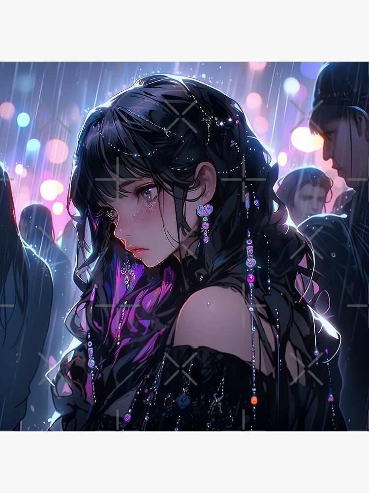 Sad Anime Girl in the Rain