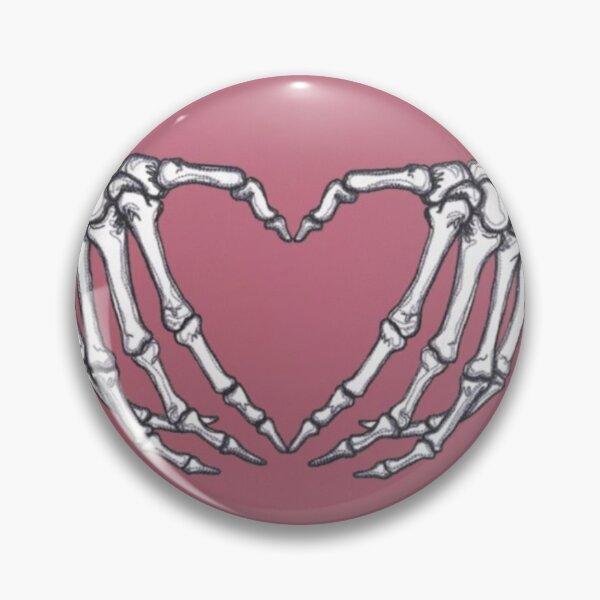 Artikelvorschau, Pink skeleton bone hands make heart halloween art print entworfen und verkauft von Lana Bar.
