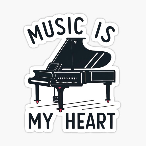 Keys to My Heart Piano Sticker – rayoflightshop