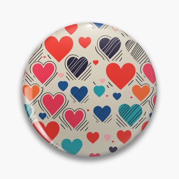 Item preview, Multi-colored Hearts Pattern designed and sold by tinytwist.