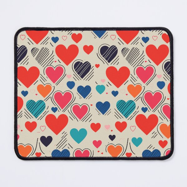 Item preview, Multi-colored Hearts Pattern designed and sold by tinytwist.