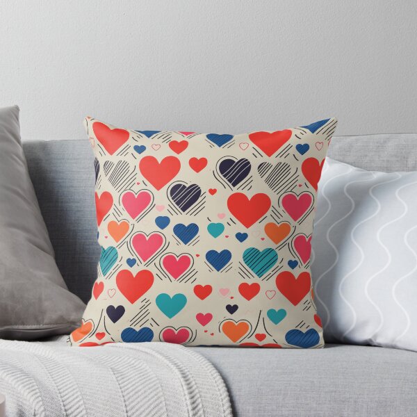 Item preview, Multi-colored Hearts Pattern designed and sold by tinytwist.