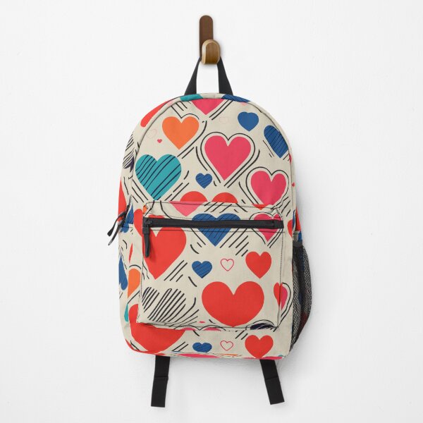 Item preview, Multi-colored Hearts Pattern designed and sold by tinytwist.