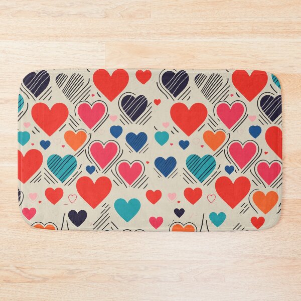 Item preview, Multi-colored Hearts Pattern designed and sold by tinytwist.