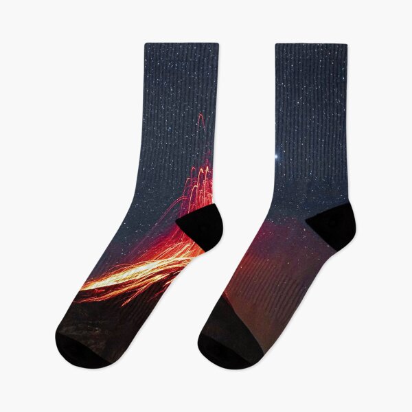 Item preview, Fire in the Stars, Fire in the Earth - Exploding Volcano at Night designed and sold by DEL-Productions.
