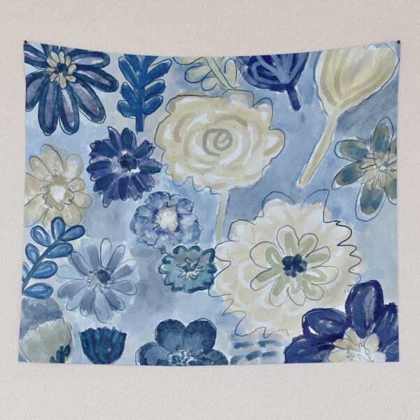 Item preview, Floral Blues designed and sold by Leanne Morin.