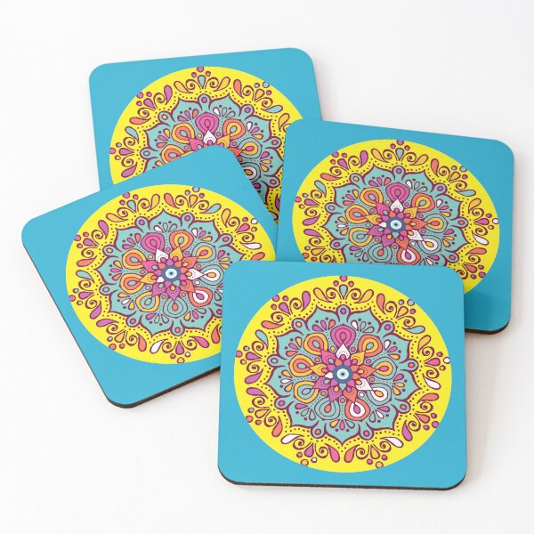 Item preview, MANDALA FLOWER ROUND YELLOW COLOR designed and sold by LuDesign11.