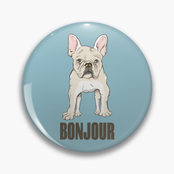 Item preview, French Bulldog Bonjour designed and sold by piedaydesigns.