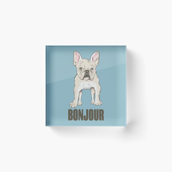Item preview, French Bulldog Bonjour designed and sold by piedaydesigns.