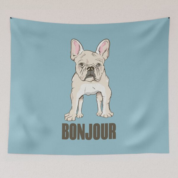 Item preview, French Bulldog Bonjour designed and sold by piedaydesigns.