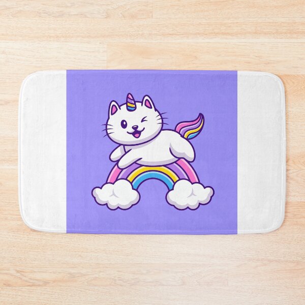 Item preview, "Paws and Dreams: Cute Cat Unicorn Flying Cartoon Illustration" designed and sold by hjian8219.