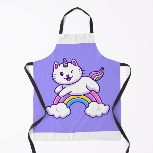 Item preview, "Paws and Dreams: Cute Cat Unicorn Flying Cartoon Illustration" designed and sold by hjian8219.