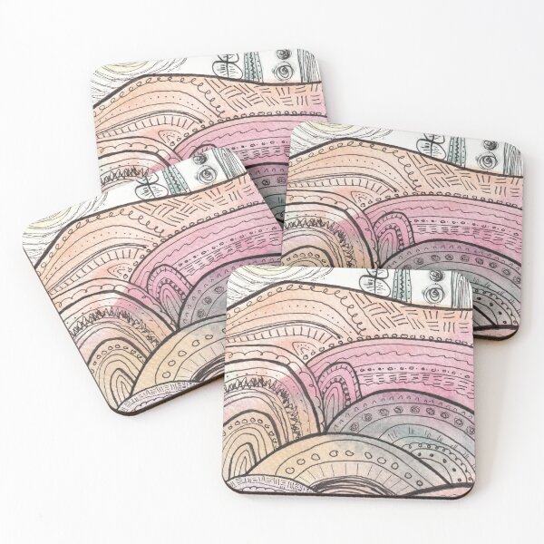 Item preview, Whimsical Warm Mountain Waves designed and sold by SqueakySketches.