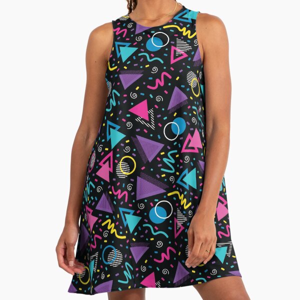 navy blue dress for baby girl 90s Neon Dresses for Sale