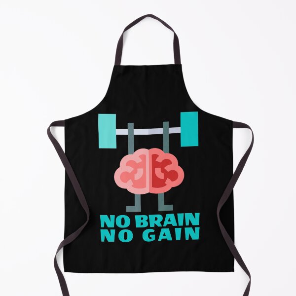 Item preview, No Brain No Gain - Brainy Pun designed and sold by InkyGenies.