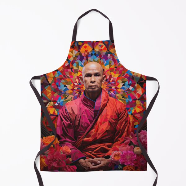 Aperçu de l'œuvre Impression d'art visionnaire de Thich Nhat Hanh - Méditation zen pleine conscience créée et vendue par Mystikos Art.