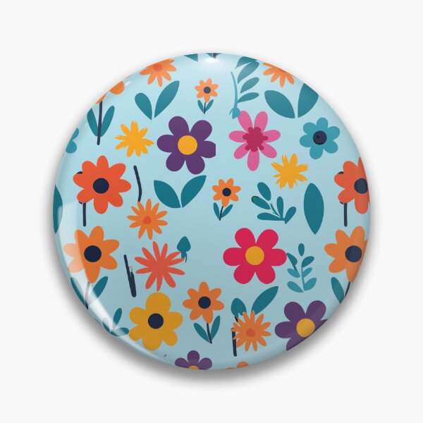 Item preview, Multi-colored flowers Pattern designed and sold by tinytwist.