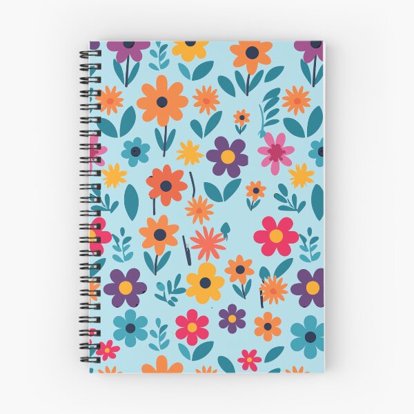 Item preview, Multi-colored flowers Pattern designed and sold by tinytwist.