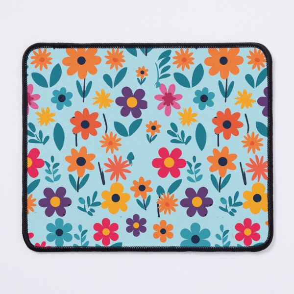 Item preview, Multi-colored flowers Pattern designed and sold by tinytwist.