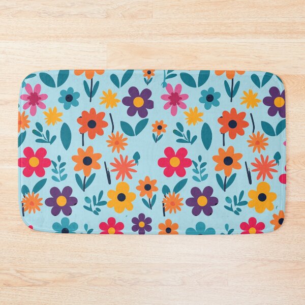Item preview, Multi-colored flowers Pattern designed and sold by tinytwist.