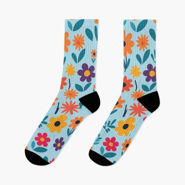 Item preview, Multi-colored flowers Pattern designed and sold by tinytwist.