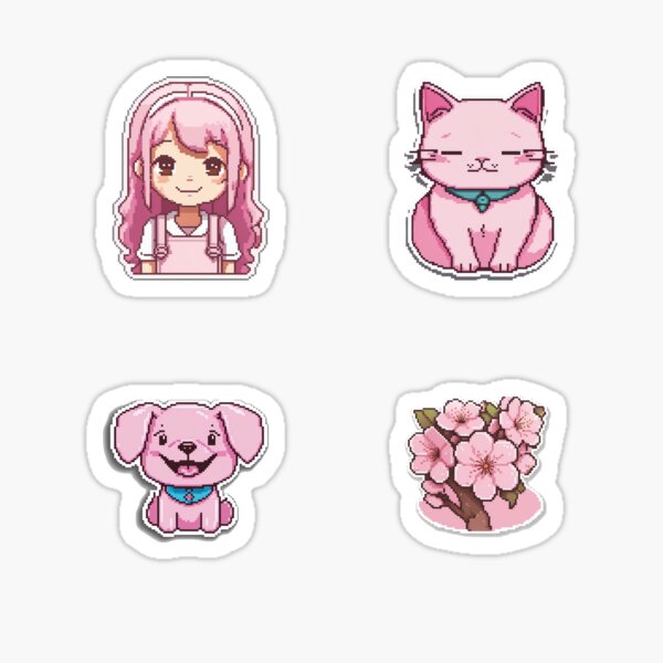 Item preview, Alluring-Pinkcore-Sticker-Pack designed and sold by cute-core.