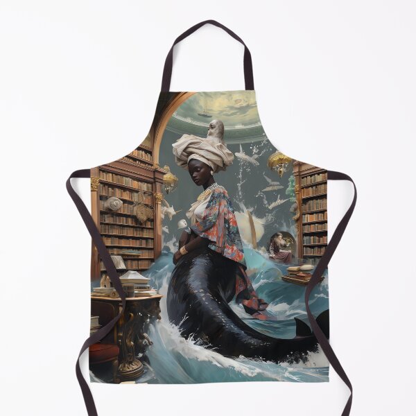 Item preview, Mami Wata performing some mermaid research designed and sold by Baba  Yaga's Cards.