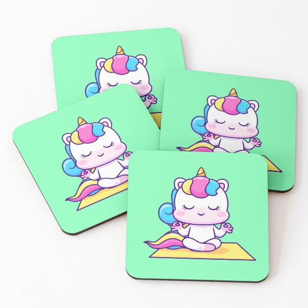 Item preview, Zen Unicorn: Cute Unicorn Meditation Yoga Cartoon Vector Icon Illustration designed and sold by hjian8219.