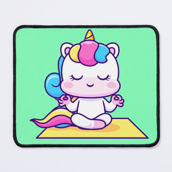 Item preview, Zen Unicorn: Cute Unicorn Meditation Yoga Cartoon Vector Icon Illustration designed and sold by hjian8219.