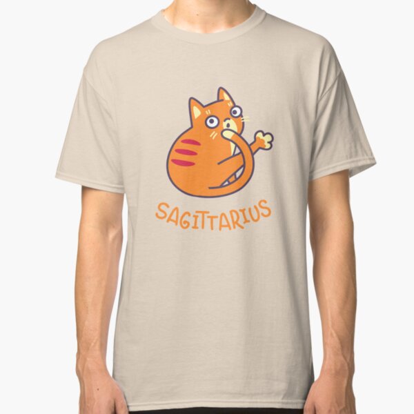 Funny Sagittarius Cat Horoscope Tshirt - Astrology and Zodiac Gift Ideas! Classic T-Shirt
