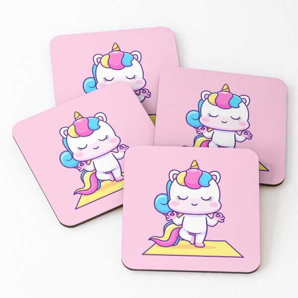 Item preview, Tranquil Unicorn: Cute Unicorn Meditation Yoga Cartoon Vector Icon Illustration designed and sold by hjian8219.