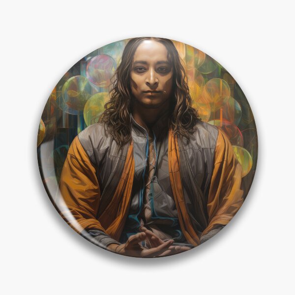 Item preview, Paramahansa Yogananda Psychedelic Visionary Art designed and sold by Mystikos Art.