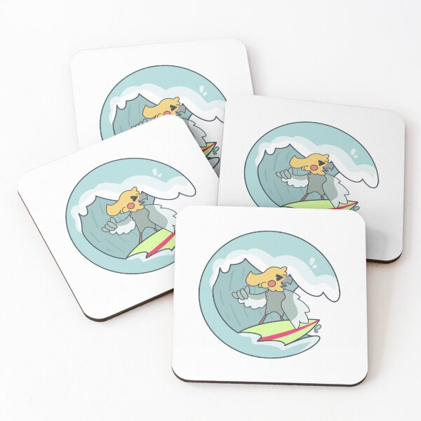Item preview, Friday the Surfing Cockatiel • Art by Halo designed and sold by beach-birds.